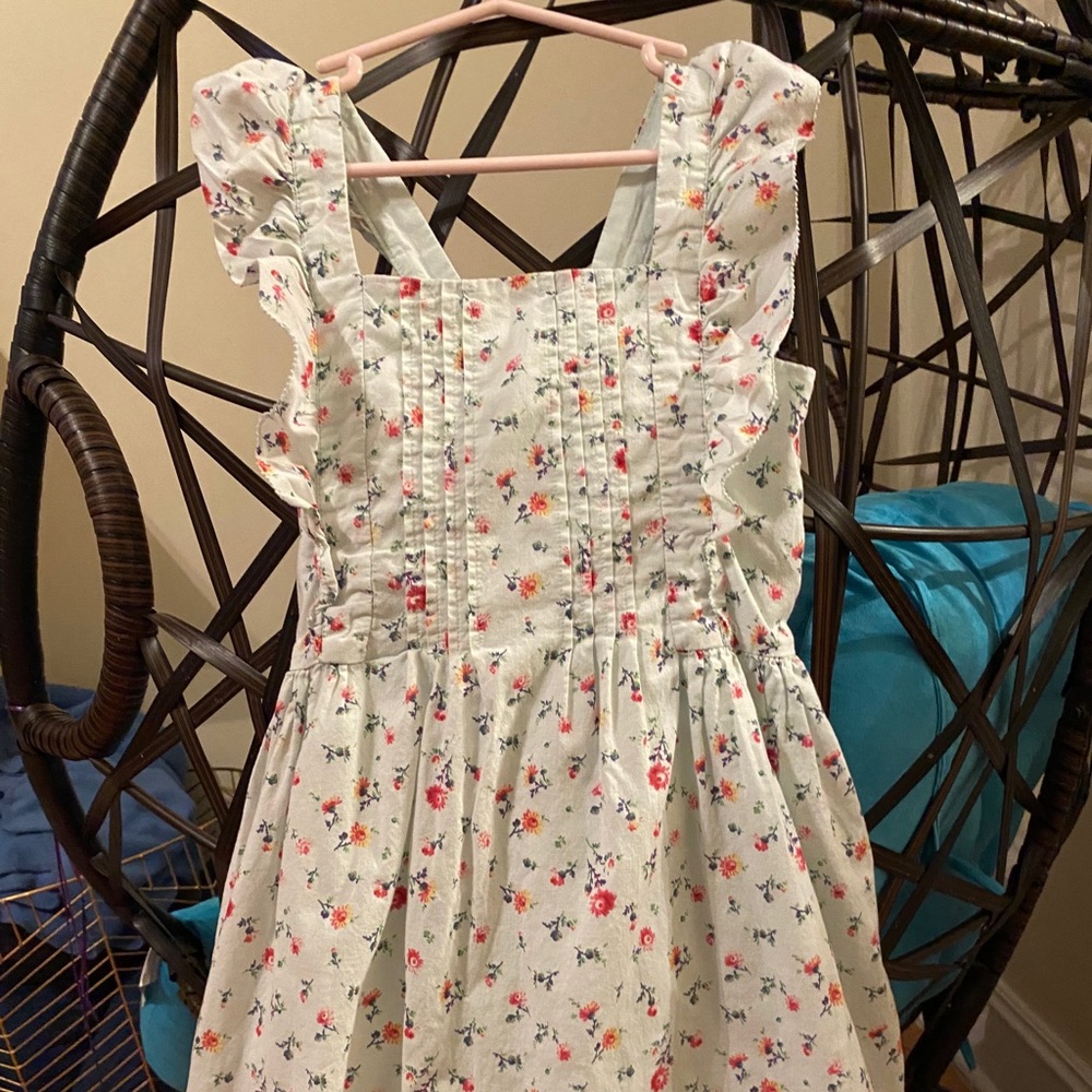 beautiful pastel green floral kid’s dress